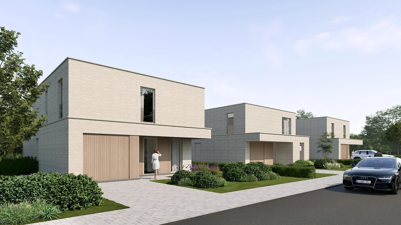 moderne, compacte woningen, open bebouwing, sleutel op de deur